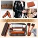 4 Pcs Horsehair Shoe Brush Kit with Polishing Daubers & Applicators - Leather Care Brushes Set for Shine Cleaning - Includes Cloth and Bag (Shoe Brush Set E) - Buy Online on SooperMarket.com