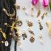 19 PCS Hair Jewelry for Braids Dreadlock Accessories Adjustable Hair Cuffs Bronze And Gold Color  Sun Moon Pterosaur Wing Shell Rose Leaf  Hair Pendants DIY Locs Hair Charms Hair Clips (Gold)