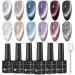 SUPWEE Reflective Cat Eye Gel Polish 6 Colors Magnetic Gel Nail Polish Manicure Soak Off UV Gel 038
