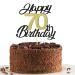 Sumerk 70 cake attachments for the 70th birthday cake attachments birthday party decoration accessories gold and black 1 pack of cake attachment for 70th birthday