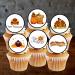PRECUT Thanksgiving Cupcake Toppers Edible Thanksgiving Cake Decorations Edible Thanksgiving Decorations Fall Cake Topper Edible Pumpkin Cake Decorations (12)