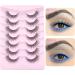 Handmade Lashes Clear Band Wispy False Eyelashes Natural Look 3D Faux Mink Lashes Wispies Natural Fake Lashes Cat Eye Strip Eyelashes Pack - Buy Online on SooperMarket.com