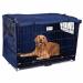 Dog Crate Cover Durable- Fits 24 30 36 42 48 Inches Wire Crate - Dog Kennel Cover for Medium and Large Dog - Heavy Duty Oxford Fabric with 1 2 3 Doors Rhombus Blue-2 48 Inch