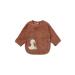 Terry cloth bib with snap fastener and duck appliqu Edda Lou