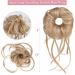 REECHO Super Long Messy Bun Hair Piece in Dark Ash Blonde - Curly Wavy Updo Hair Extensions Scrunchie for Women and Girls - Buy Online on SooperMarket.com