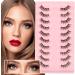 Gjinxi 10 Pairs Half Lashes Natural Looking Cat Eye Lashes Accent Eyelashes False Eyelashes 3D Fake Lashes Natural False Lashes False Eye Lashes Soft Fluffy Lashes - Buy Online on SooperMarket.com