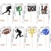 Rsstarxi 24 Pack Rugby Ball Cupcake Toppers Black Football Cupcake Toppers Football Players Sport Cupcake Picks Super Rugby Touch Down Sports Theme Baby Shower Birthday Party Cake Decorations Design 2 - Buy Online on SooperMarket.com