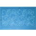 Full Line Stencil Splash of Love - Nylon Mesh Continuous Line Template for Quilting - Free Motion & Long-Arm Machine Quilting - 60037 - Buy Online on SooperMarket.com