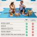 WELLAX Beach Blanket 9x10 Ft - Waterproof, Sandproof, Lightweight Mat for 8 Persons - Quick Drying, Durable, 8 Pockets, 4 Stakes - Great for Picnic, Camping, Travel - Blue - Buy Online on SooperMarket.com