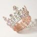 SweetV Rose Gold Queen Crown | Iridescent Crystal Birthday Cake Topper | Costume Tiaras for Wedding Halloween Baby Shower - Buy Online on SooperMarket.com