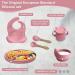 Silicone Baby Weaning Set - Divided Suction Plate, Bowl, and Sippy Cup - Pink - Buy Online on SooperMarket.com