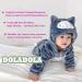 Doladola Unisex Baby Onesie: Animal Cartoon Cat Toddler Hooded Romper (3-6 Months, Black Cat) - Buy Online on SooperMarket.com