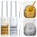 BURANO Gel Nail Polish Liner Nail Art Polish Silver Gold Painted Gel Nail Design Polish 2 Bottle 8ml Build in Thin Nail Brush Gel Nail Polish Curing Required glitter