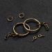 100Pcs 1 Inch Antique Bronze Keychain Rings with Jump Rings and Screw Eye Pins - Bulk Craft Supplies - Buy Online on SooperMarket.com
