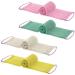 Linkidea 4 Pack African Exfoliating Net Back Scrubber Shower Exfoliating Wash Towel Long with Ropes for Shower Deep Cleaning Massages