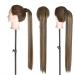 32 Inch Long Straight Ponytail Extension Wrap Around Ponytail Clip in Hairpiece Synthetic Hair Extensions for Women - Dark Brown mix Sandy Blonde - Buy Online on SooperMarket.com