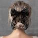PAGOW 3PCS Lace Bow Hair Clips Set - Korean-Style Flower Barrettes for Women and Girls (White, Black, Beige) - Buy Online on SooperMarket.com
