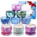 Fragrance candles gift set for women 9 pieces of fragrance candles with lid 100% soy wax of sustainable portable travel tin candles for stress relief birthday Mother's Day for family women