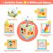 6-in-1 Wooden Motor Cube Activity Center for Toddlers - Pearl Labyrinth & Shape Sorting Toy for Kids Age 1-3 - Buy Online on SooperMarket.com