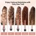 DAN Technology 5 in 1 Curling Iron Set - Dual Voltage Hair Curler with 5 Ceramic Barrels 2 Heat Settings & Heat Protective Glove - Adjustable Temperature Rose Gold - Buy Online on SooperMarket.com