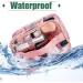 3-Piece Clear Makeup Bags Cosmetic Toiletry Travel Set for Women - Waterproof PVC Storage Pouch Organizers with Handle in Pink, Green, Black - Buy Online on SooperMarket.com