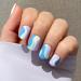 Novo ovo nails to stick on short corner oval press on fake nails purple white green strudel artificial fingernails to lavender stick artificial nails with glue for Valentine's Day Primavera
