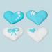 Baking Decorations 3D Baby Set in Blue Pack of 5 Heart Motifs & a Bear Sugar Figure as Sugar Decoration for Baking Cupcakes & Muffins Ideal for Baby Showers & Gender Reveal Parties - Buy Online on SooperMarket.com