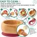Eco Rascals Natural Bamboo Baby/Toddler Bowl & Spoon Set | Suction Base | BPA Free (Red) | Weaning Feeding Set - Buy Online on SooperMarket.com