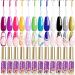 JOSLOVE Gel Liner Nail Art Gel Polish Set 12 Colors Tulip Gel Nail Polish Kit Built  Thin Nail Art Brush in Bottle  Gel DIY Nail Art Tools Gifts for Women Girls L122 C-LinerGel L122
