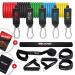 Brank Sports - resistance tapes - fitness straps of ultimate muscle building - Resistance bands with high -quality materials - rubber band Sport - strength training - fitness band free training guide 01) full pack