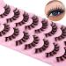 Fairy Lashes Mink Natural False Eyelashes Fluffy Lashes That Look Like Extensions D Curl Cat Eye Eyelashes (Geeneiya 09B)