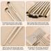 Yoezuo Make Up Brush Set 8 Pieces Eyeshadow Brush Set with PU Bag Eye Brush Makeup Brush Foundation Brush Cosmetic Brush for Eyeshadow Eyebrow Eyeliner Blending (Gold) - Buy Online on SooperMarket.com