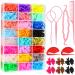 2012-part elastic hair strap set sublaga 2000 pieces mini hair gum with organizer box soft little girl hair gum colorful baby rubber-tied set with hair tail tool hair tie