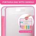 Caydo Pink Scrapbook Paper Storage Organizer for 12x12 Sheets with Transparent Handle - Buy Online on SooperMarket.com