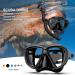 Adults' Snorkel Set with Anti-Fog Spray | Adjustable Panoramic Swim Mask | Dry Top Snorkel Kit for Diving and Swimming | Tempered Glass Scuba Mask in Black - Buy Online on SooperMarket.com