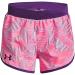 Under Armour Girls' Standard Fly by Printed Shorts (683) Pink Shock/White/Galaxy Purple Youth Medium