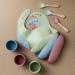 Silicone Baby Feeding Set - Dinosaur Shape Bib & Plate | Baby Suction Dishes - Green (SB008) - Buy Online on SooperMarket.com