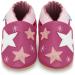 Baby Shoes with Soft Sole - Baby Girl Shoes - Baby Boy Shoes - Leather Toddler Shoes - Baby Walking Shoes 0-6 Months Pink Stars