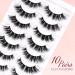 Higu clace False Eyelashes 10 Pairs Natural Wispy Lashes Soft Fluffy Mix10-16mm Individual Lashes Cluster Lightweight DIY Lash Extensions at Home - Bushy Flat 01 - Buy Online on SooperMarket.com
