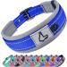 Joytale dog collar softly padded neoprene collars for medium dogs nylon reflective wide collar dog royal blue m (1 Pack) royal blue