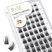 Eyelashes 72 PCs B&C eyelashes DIY Individual eyelashes for beginners reusable eyelashes Wispy fluffy single eyelashes for eyelash extensions at home (B36 D-8-16MixM) D-8-16 MIX B 36