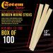 Craft and Paint Sticks - 12 Premium Wood Stirrers (Pack of 100) - Ideal for Epoxy Resin Mixing - Buy Online on SooperMarket.com