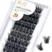 Cluster Lashes D Curl 12mm 72 Clusters B&Q Lash Clusters C D Curl Individual Cluster Lashes Mega Volume Eyelash Clusters DIY Lash Extensions Soft Fluffy Cluster Eyelash Extensions (B26 D-12mm) D-12 mm B 26