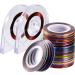90 Pieces Nail Striping Tape Line 30 Mixed Colors Rolls Striping Tape Line Nail Decoration Sticker with 2 Pieces Nail Tape Dispensers for DIY Nail Tip