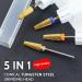 Nail Drill Bits 5 in 1 Multifunctional Replacement Nail File Bits Acrylic Nail Tools for Manicuring Polishing Pedicuring Removing - Buy Online on SooperMarket.com