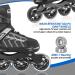 Adjustable Inline Hockey Skates - High Performance Blades for Men and Women - Black - Size Large (5-8US) - Buy Online on SooperMarket.com