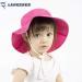 LANGZHEN Baby Girls Sun Protection Hat | Adjustable Wide Brim Toddler Kids Play Hat | Chin Strap | Rose XL - Buy Online on SooperMarket.com