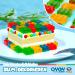 8er Set Amos 4D Rubber Blocks & Dinosaurs - Vibrant Fruit Rubber Building Blocks in 3D Design | Perfect for Children's Birthdays & Muffin Decorations - International Shipping! - Buy Online on SooperMarket.com