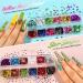 Nail Art Designs: Foil Stickers, Gems, Rhinestones, Fruit Slices, Glitter, Sequins & Holographic Decor Set B - Buy Online on SooperMarket.com