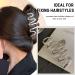 Silver Geometric Wave Hair Claw for Women - Metal Hair Clip Barrette Hairpin Accessory - Buy Online on SooperMarket.com
